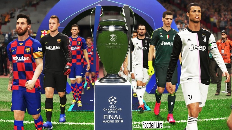 PES 2019 - Barcelona vs Juventus - Final UEFA Champions League 2019/2020 - Messi vs Ronaldo ...